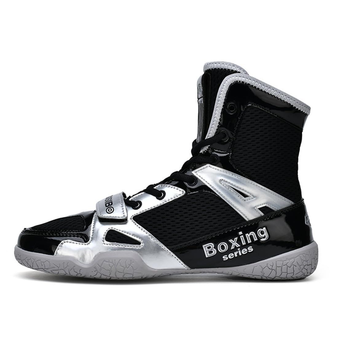 Men Women Wrestling Shoes High Top Boxing Sneakers Boys & Girls Fighting Shoes Powerlifting Bodybuilding Boots_vogvips.com