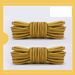LACES striped two-tone polyester round leather shoe LACES_vogvips.com