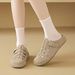 Cameido These Are Casual Slippers Suitable For Wearing Outdoors, Fashionable Slippers With A Flat Sole And A Closed-toe Design._vogvips.com