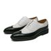 New Black And White Color-block Carved Brick Men's Shoes For Men's Business Leather British Derby Shoes Pointed Toe Banquet Wedding Leather Shoes_vogvips.com
