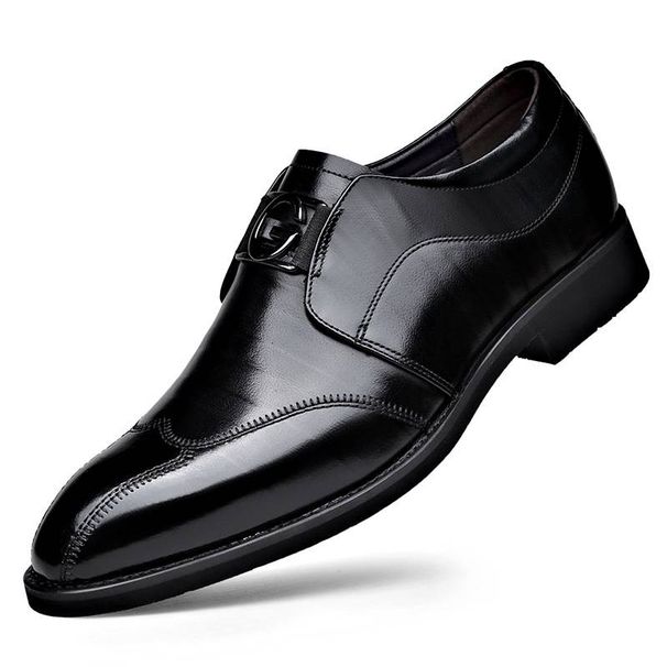 Men's Slip-On Dress Shoes – Pointed Toe Business Casual Shoes (Embroidered & No Laces)_vogvips.com