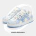 Blue And White Color-Block Retro Casual Lightweight Thick-Soled Trendy Sneakers Versatile Couple Sports Shoes For Women_vogvips.com
