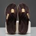 Summer Men's Flip Flops Soft Woven Upper Non-Slip Wear-Resistant Sole Casual Outdoor Beach Thong Slippers_vogvips.com