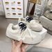 Gu Yun Spring Outing ~ 2025 Spring New Thick Soled Dexun Shoes Women's Genuine Leather Soft Soled Forrest Gump Shoes Casual Shoes_vogvips.com