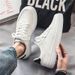 2025 Summer Men's Breathable For Male Students Versatile White Thick Soled Sports And Leisure Board Trendy Shoes_vogvips.com