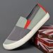 Men's Color‑Block Canvas Shoes, Lightweight Wear‑Resistant Trendy Versatile Casual Walking Sneakers For Daily Wear_vogvips.com
