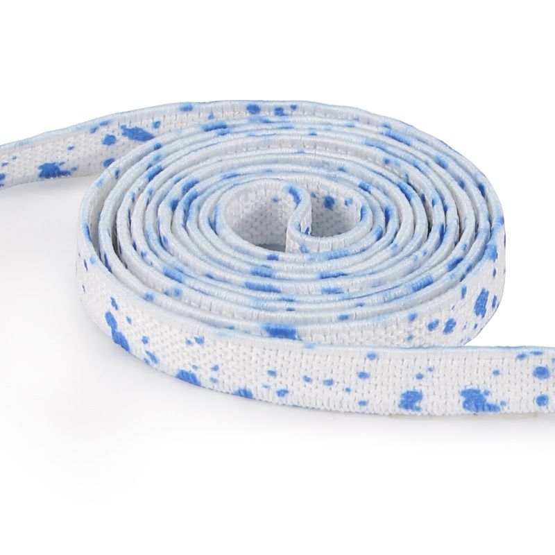 Shoe Accessories flat shoelaces rope black and white color dot elastic shoelaces_vogvips.com