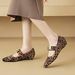 Cameido Hot-selling Bestseller Square-toed Low-heeled Mary Jane Shoes For Women In Autumn, Leopard Print One-strap Shallow Opening Single Shoes_vogvips.com