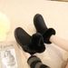 Women's Winter Snow Boots - Suede Short Boots With Fleece Lining For Cold Weather (Korean Style)_vogvips.com