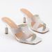 Women's Shoes New Rhinestone Summer Versatile Outerwear Stiletto High Sandals, Transparent Strap Black Plus Size Women's Shoes_vogvips.com