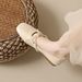 Gentle Wind Single Shoes Women's Flat-soled Pearl Ladyshoes Soft-soled Doudou Shoes Square Head Shallow Mouth Women's Shoes_vogvips.com