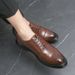 Men's Fashion Brown Business Derby Shoes New Lace-up Banquet Dress Shoes Office Black Wedding Groom Men's Shoes_vogvips.com