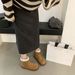 Snow Boots, Winter 2025 New Style, Forest-style, Vintage, Lined With Fleece And Cotton, Flat-heeled, Furry Short Boots, Women's_vogvips.com