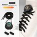 No-Tie Flat Shoelaces With Rotating Capsule Buckle - Quick Adjustable Laces For Sneakers & Casual Shoes (100cm, Black/White Designs)_vogvips.com