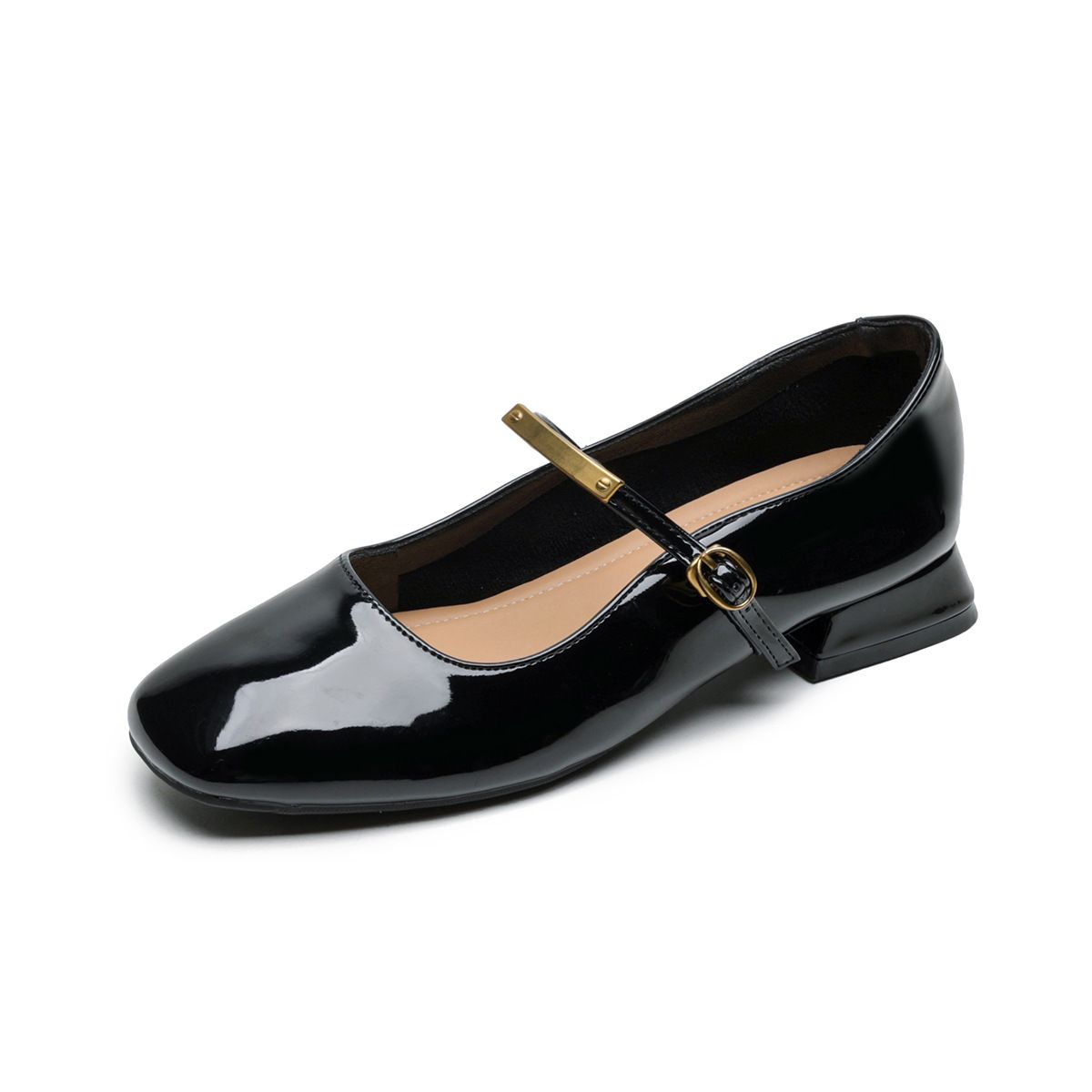 Round Head Single Shoes Women's Beautiful French Light Mouth Thick Heel With Mary Jane Shoes_vogvips.com