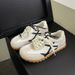 Women Trainers Flats Sneakers Zhang Jingyi Same Brown Dexun Shoes Women Autumn Color Block Casual Versatile Forrest Gump Sneakers Style_vogvips.com