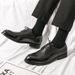 British Style Brogue Leather 2022 Autumn Fashion Casual Lace-up Single Men's Suit Shoes_vogvips.com