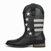 Men's Western Cowboy Boots With Star Design - Breathable PU Leather Slip-On Boots For Casual & Fashion Wear_vogvips.com