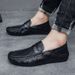 Men’s Shoes Spring New Style Leather Shoes For Men Soft Sole Toe Shoes Slip On Casual Men's Shoes Cross Border Men's Shoes Low Top Step On Men's Shoes_vogvips.com