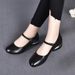 Shallow Flat-soled Single Shoes Women's Soft Leather Soft-soled Women's Shoes Round Head Doudou Shoes Low-heeled Small Leather Shoes_vogvips.com
