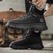 New Leather Spring Men's Shoes High-top Men's Heightening Tooling Martin Boots_vogvips.com