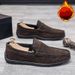 SHLIANG Winter Warm Men's Casual Shoes Cotton Lined Bean Boots Comfortable Slip-on Footwear For Men Lazy Shoes Lace-up Closure X0006_vogvips.com