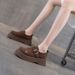 Birkenstocks Women's Korean Version Of Thick-soled Heightening Big-headed Shoes Are Casual And Versatile For Small People_vogvips.com