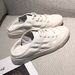 Women's Shoes Incredibly Comfortable Two Way Genuine Leather White Sneakers For Women, Spring/Summer Thin Style With Step Down Heel, Flat Casual Shoes_vogvips.com