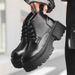 Lace-up High-top Thick-soled Heightening Men's Boots Fleece Short Boots Tooling Boots Martin Boots_vogvips.com