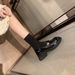 Version Grape Same British Style Coin Single Heel Soft Thick Sole Loafers Women's Small Leather Shoes_vogvips.com