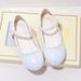 Children's single shoes baby Princess shoes Girl's glass shoes spring and autumn show white leather shoes_vogvips.com