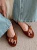 Retro Flat With A Single Strap For Women, 2026 New Model, Unique Design, Open-toe, Vacation Casual Style Roman Sandals_vogvips.com