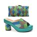 High heel bag with set rhinestone embellish color diamond shoe bag set_vogvips.com