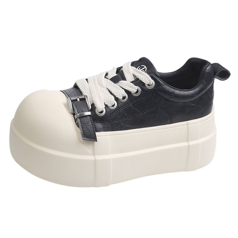 Versatile White Sneakers 2026 New Thick-soled Women's Casual Sports For Spring And Autumn, Height-increasing, High-end,_vogvips.com