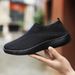 Women's Solid Color Sneakers Breathable Mesh Woven Outdoor Lightweight Low Top Walking Running Sports Socks Shoes_vogvips.com