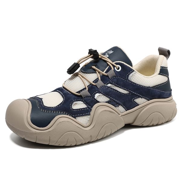 Top-Grain Leather Personalized Outdoor Casual Men's Shoes, Hiking And Mountaineering Shoes, Trendy Men's Shoes, Thick-So_vogvips.com