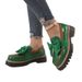 2026 Cross-border Plus Size 36-43 Women's Fashionable Niche Bowknot Thick-soled Retro Loafers Wholesale_vogvips.com