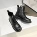 Martin Children's Winter New Versatile Slimming Leather Surface Waterproof Thick Sole With Plush Warm Cotton Boots_vogvips.com