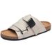 Men's Casual Summer Sandals With Round Toe Low-Cut Breathable Mesh Fabric Lightweight Comfortable Beach Slides For Outdoor Walking_vogvips.com