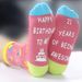 Birthday knitted cotton socks sole creative copywriting adhesive floor socks_vogvips.com