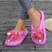 Summer Multi Color Women's Flip Flops Fashionable Metallic Teddy Bear Bow Slide Sandal Beach Vacation Home Versatile_vogvips.com