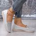 WalkPime Plus Size Hot Selling Foeign Tade Women S Shoes Fashion Rhinestone Decoated Ladies Flat Loafes_vogvips.com