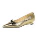 7200-H81 Hepburn Light Luxury Wedge Versatile Shallow Mouth Bowknot High-End Elegant Pointed Toe Women's Single Shoes_vogvips.com