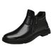 European Warm Series Winter New Martin Business Leather Men's Fleece-Lined Warm Zipper British Boots_vogvips.com