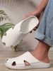 Men's Youth Mules New Spring And Summer Retro Slip-On Casual Loafers Waterproof Ultra-Soft Eva One-Piece Upper Half-Slip Flat Slippers_vogvips.com