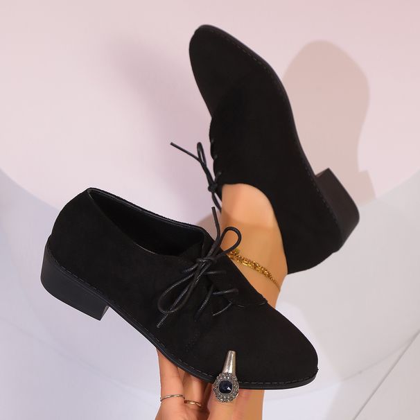 Women's Shoes Large Size Wedge Heel Leopard Print Fashion Single Shoes Retro Front Lace Up Soft Leather Single Shoes Versatile Short Boots For Women_vogvips.com