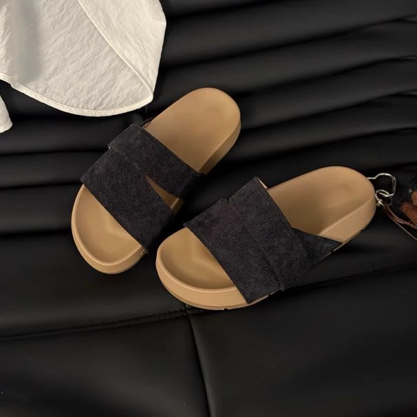 Women's Summer Platform Sandals Slip on Beach Shoes Soft Sole Comfortable Strappy Casual Design New 2026 Style_vogvips.com