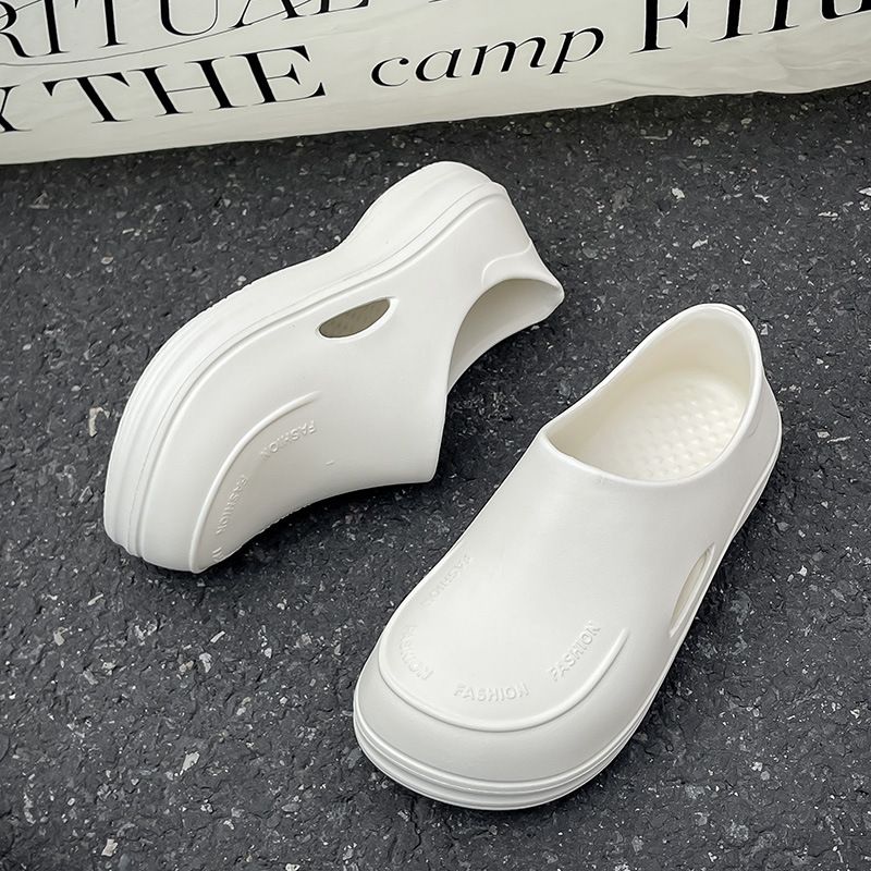 Men Women Non-slip Oil-proof Graffiti Kitchen Waterproof Work Shoes Chef Master Restaurant Sandals_vogvips.com