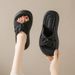 Thick-soled Elevating Sandals Female Summer 2024 Fairy Wind Sandals Wear Fashion Two Wear Small Platform Slippers_vogvips.com