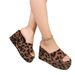 Leopard Print Thick-soled Flip-flops Fashionable Flat-bottomed Toe Holiday Wind Beach Cool Slippers Women_vogvips.com
